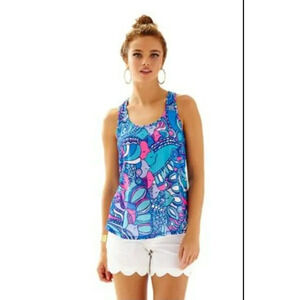 Lilly Pulitzer Blue and Pink Tank Top